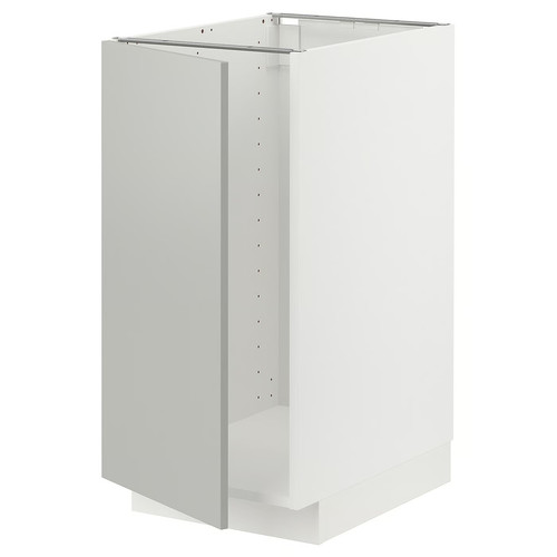 METOD Base cab f sink/waste sorting, white/Havstorp light grey, 40x60 cm