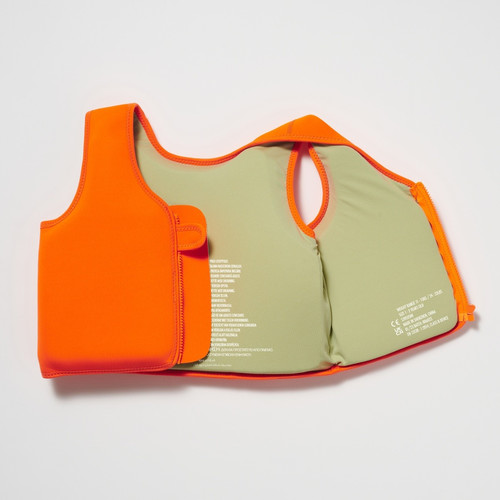 Sunnylife Children's Swim Vest Sonny the Sea Creature Neon Orange, 3-6 years