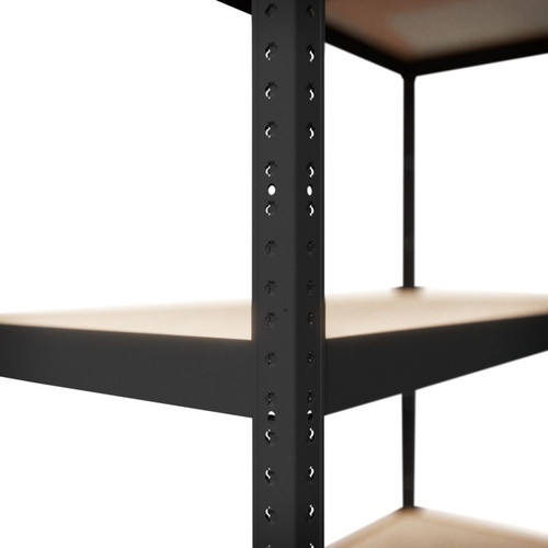 GoodHome Shelving Unit Ryle 179 x 90 x 40 cm 5 Shelves, black