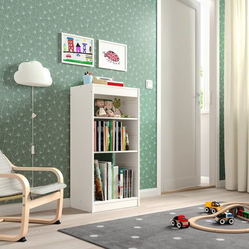 TROFAST Storage combination with shelves, white, 46x30x94 cm