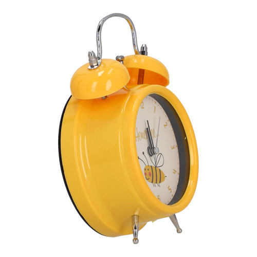 Classic Alarm Clock Honeybee, yellow