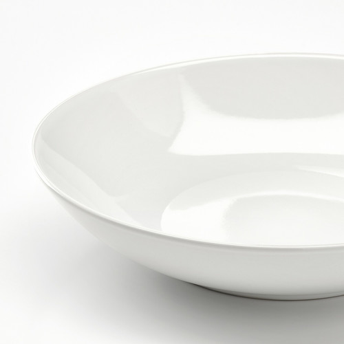 GODMIDDAG Deep plate, white, 23 cm