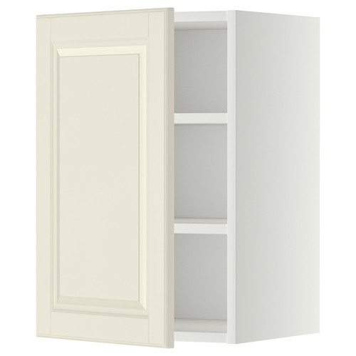 METOD Wall cabinet with shelves, white/Bodbyn off-white, 40x60 cm