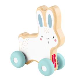 Fisher-Price Wooden Push-Along Bunny Toy Vehicle JDM52 6m+