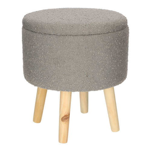 Stool with Storage L Neely, light grey
