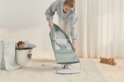 BABYBJORN Bouncer Balance Soft Light sage/Grey, Woven/Jersey