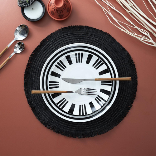 Place Mat Boho 38cm, black