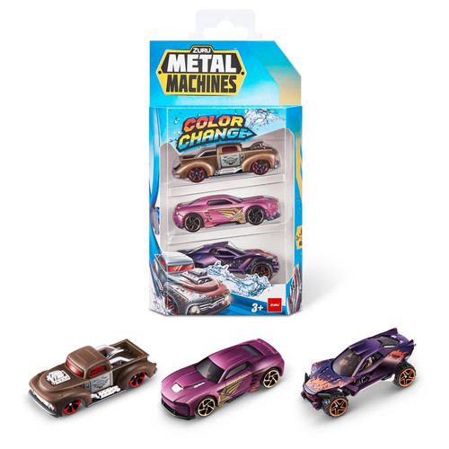 ZURU Metal Machines Color Change Car 3-pack 3+