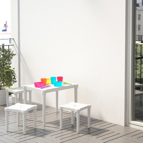 UTTER Children's stool, in/outdoor, white