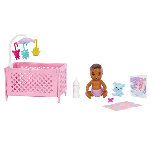 Barbie Doll And Accessories, Skipper Babysitter Crib Playset HJY34 3+
