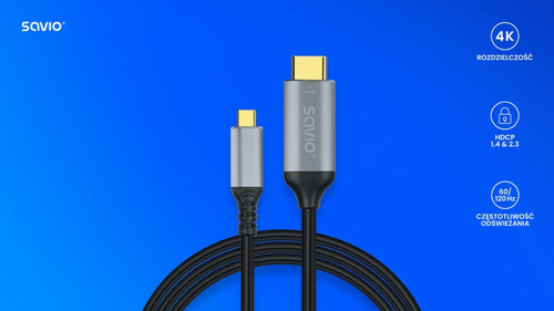 Savio USB Cable USB-C HDMI CL-184