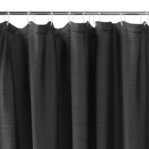 GoodHome Shower Curtain Kina 180 x 200 cm, black