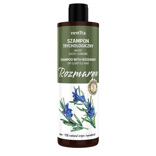 VENITA Trichological Formula Shampoo with Rosemary for Dry & Brittle Hair 95% Natural Vegan 300ml