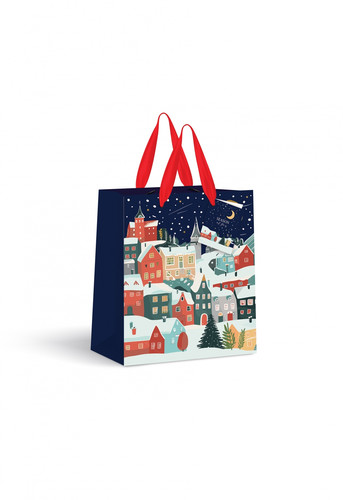 Premium Christmas Gift Bag, Medium, 18x23x10 cm, set