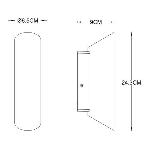 GoodHome Garden Outdoor Wall Lamp Foldtube 700 lm IP44, graphite