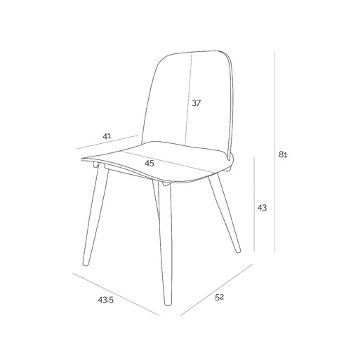 Dining Chair Rosse, black
