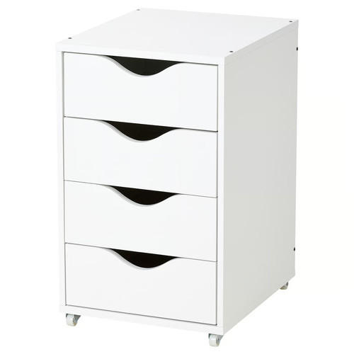 FRIIDROTT Drawer unit on castors, white, 35x56 cm