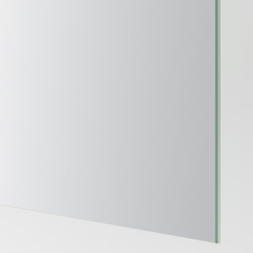 AULI / MEHAMN Pair of sliding doors, white mirror glass/double sided white, 200x236 cm