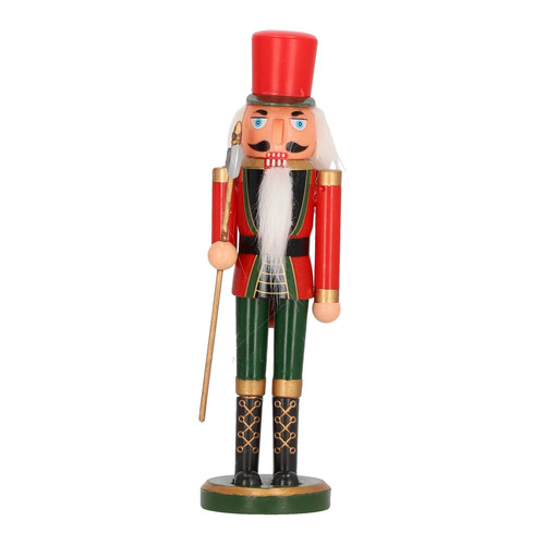 Nutcracker Christmas Decoration 28cm, red, hat