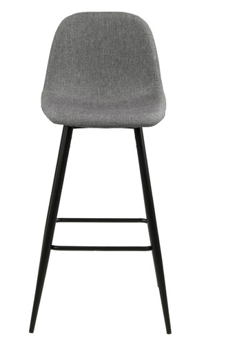 Bar Stool Wilma, light grey/black