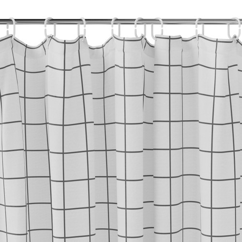 Shower Curtain GoodHome Aetna 180 x 200 cm, white/black