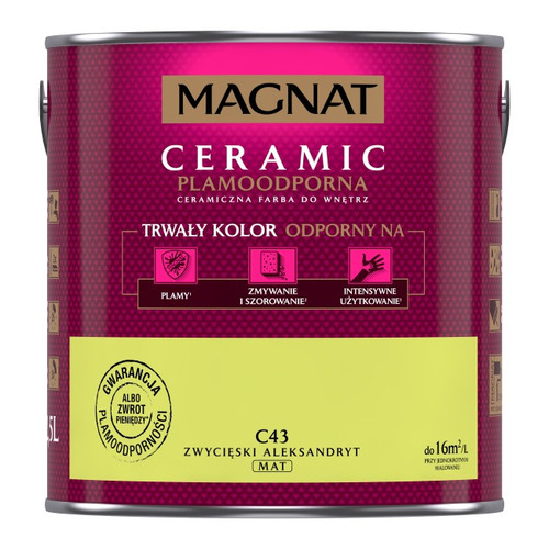 Magnat Ceramic Interior Ceramic Paint Stain-resistant 2.5l, victorious alexandrite