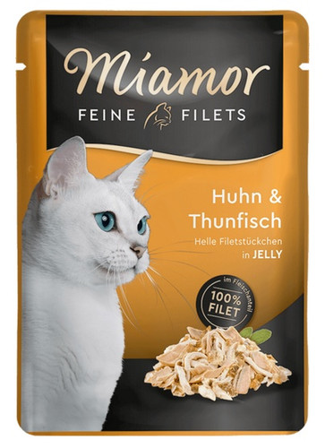 Miamor Cat Food Fine Fillets in Jelly Chicken and Tuna 100g