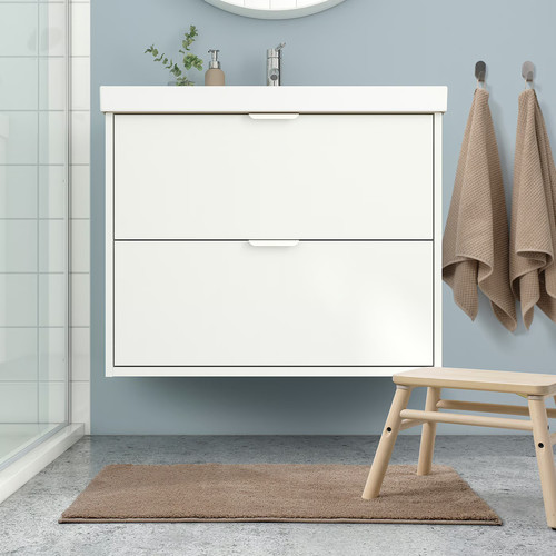 BACKMÅRA Bath mat, beige, 50x80 cm