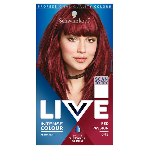 Schwarzkopf Live Intense Colour Permanent Hair Colour 043 - Red Passion