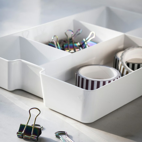KUGGIS Insert with 5 compartments, white