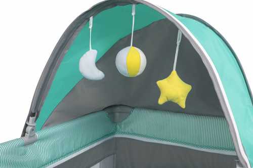 Lionelo Baby Bed Sven, grey/turquoise