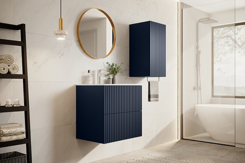 Bathroom Wall Cabinet MDF Nicole 70cm, dark blue