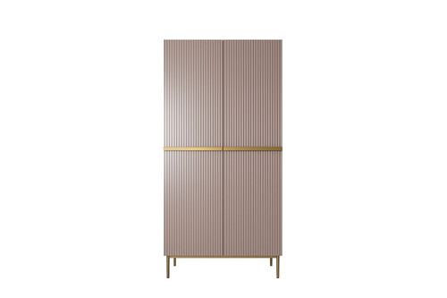 Wardrobe Nicole 100 cm, antique pink, gold legs