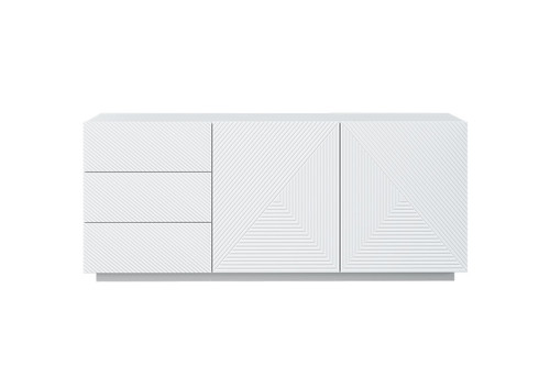 Cabinet with 2 Doors & 3 Drawers Asha 167cm, matt white