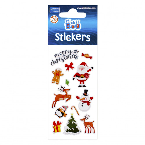 Christmas Stickers Set 6x18cm, 1 set, assorted