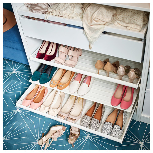 KOMPLEMENT Pull-out shoe shelf, white, 75x58 cm