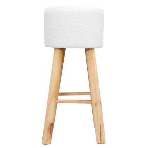 Bar Stool Freya, white/natural