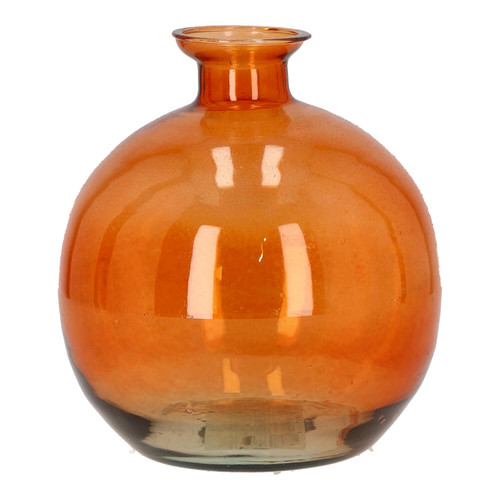 Glass Vase 15x17cmm, orange