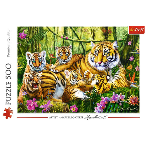 Trefl Jigsaw Puzzle Family of Tigers 500pcs 10+