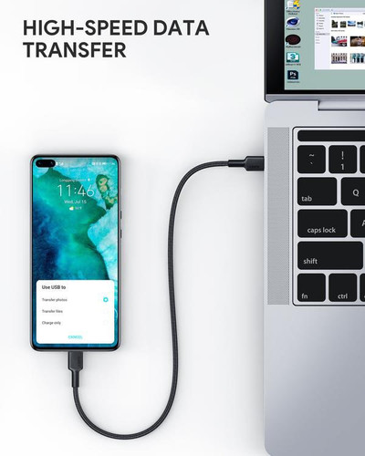 Aukey Cable Quick Charge USB-C to USB-C 0.3m 5Gbps 60W PD 20V CB-CC03 OEM