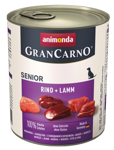 Animonda GranCarno Senior Beef & Lamb Dog Wet Food 800g