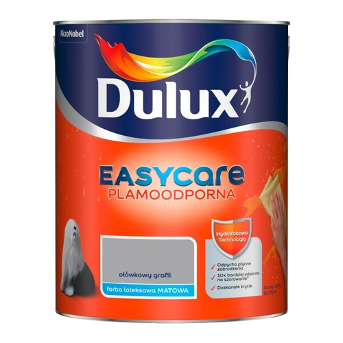 Dulux EasyCare Matt Latex Stain-resistant Paint 5l pencil graphite