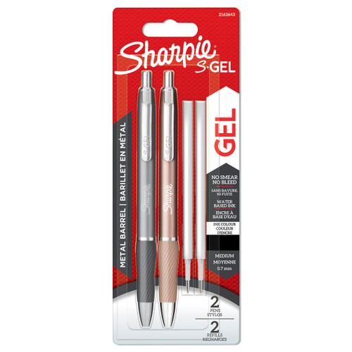 Sharpie S-Gel Pens Set of 2 Black Ink