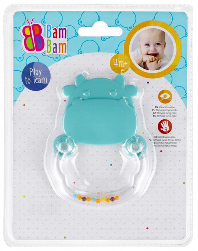 Bam Bam Teether Hippo 4m+