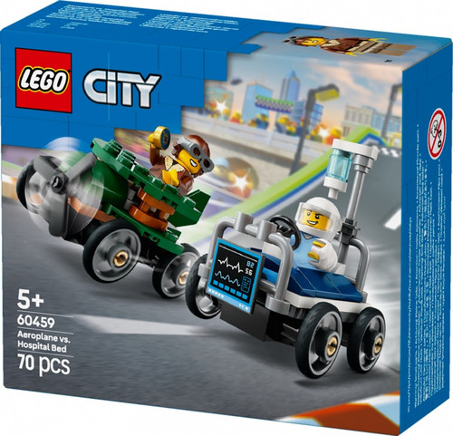 LEGO City Airplane vs. Hospital Bed Race Car Pack 5+