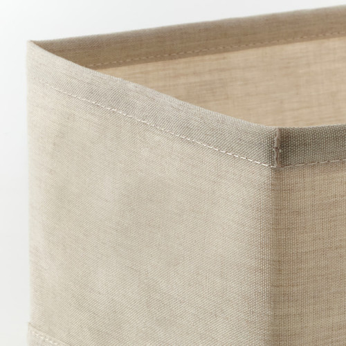 PURRPINGLA Box, set of 3, textile/beige, 20x38x12 cm