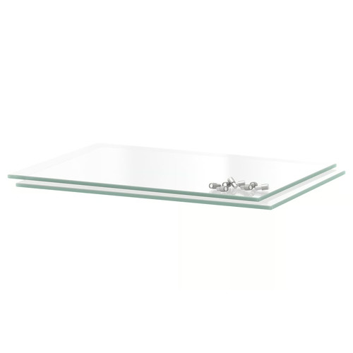 UTRUSTA Shelf, glass, 30x37 cm, 2 pack