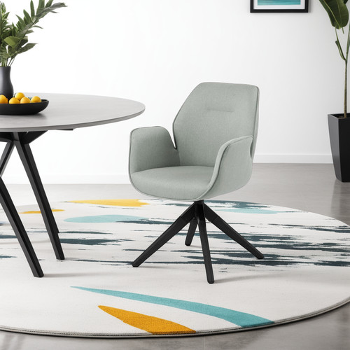 Swivel Chair Aura, auto return, light grey