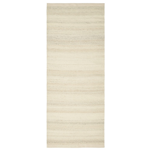 TIDTABELL Rug, flatwoven, beige, 80x200 cm