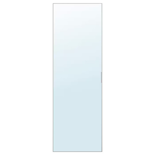 STRAUMEN Door with hinges, mirror glass, 60x180 cm